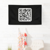 Banderoles Code QR moderne éditable | Noir Blanc ou Toute Cou (En situation)