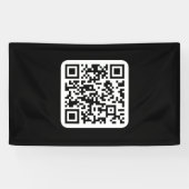 Banderoles Code QR moderne éditable | Noir Blanc ou Toute Cou (Horizontal)