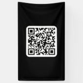 Banderoles Code QR moderne éditable | Noir Blanc ou Toute Cou (Vertical)