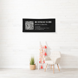 Banderoles Code QR personnalisé & Texte rétro-moderne modifia