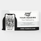 Banderoles Code QR professionnel de marque moderne (Horizontal)