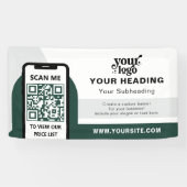 Banderoles Code QR professionnel de marque moderne (Horizontal)