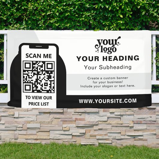 Banderoles Code QR professionnel de marque moderne