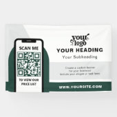 Banderoles Code QR professionnel de marque moderne (Horizontal)