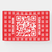 Banderoles Code QR promotionnel (modifiable) avec motif de lo (Horizontal)