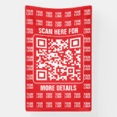 Banderoles Code QR promotionnel (modifiable) avec motif de lo (Verticale)