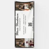 Banderoles Code QR Script Noir & Blanc 4 Photo Photographe (Vertical)