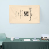 Banderoles Code QR simple pour baby shower avec nom et texte (Salon professionnel)
