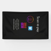 Banderoles Code QR Venmo scan pour payer ajouter logo médias  (Horizontal)