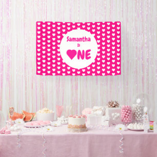 Banderoles Coeur 1er anniversaire
