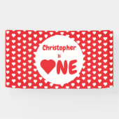 Banderoles Coeur 1er anniversaire (Horizontal)