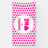 Banderoles Coeur 1er anniversaire (Verticale)