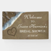 Banderoles Coeur Dans La Fête des mariées De Sable Beach (Horizontal)