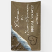 Banderoles Coeur Dans La Fête des mariées De Sable Beach (Vertical)