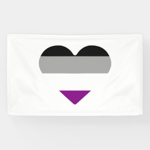 Banderoles Cœur de fierté asexué