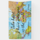 Banderoles Coeur, j'ai surmonté le monde. (Vertical)