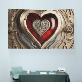 Banderoles Coeur Steampunk - Amour mécanique complexe (Salon professionnel)