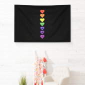 Banderoles Cœurs arc-en-ciel (Insitu)