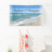 Banderoles Coeurs pittoresques dans le mariage de Sand Beach (En situation)