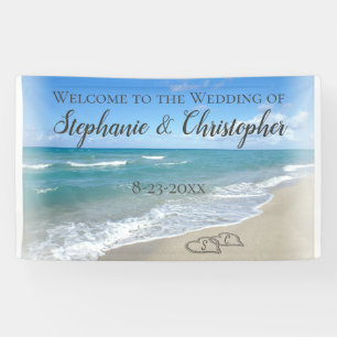 Banderoles Coeurs pittoresques dans le mariage de Sand Beach