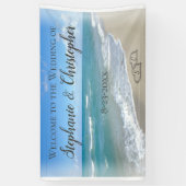 Banderoles Coeurs pittoresques dans le mariage de Sand Beach (Vertical)