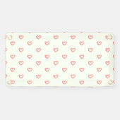 Banderoles Coeurs rouges Motif, mignonne, amour (Horizontal)