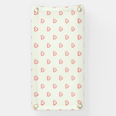 Banderoles Coeurs rouges Motif, mignonne, amour (Verticale)