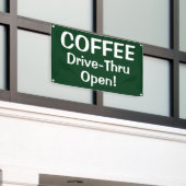 Banderoles COFFEE Drive-Thru Open! Banner (Bâtiment extérieur)