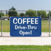 Banderoles COFFEE Drive-Thru Open! Banner (Insitu)