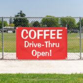 Banderoles COFFEE Drive-Thru Open! Banner (Insitu)