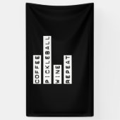 Banderoles Coffee Pickleball Wine Repeate (Vertical)