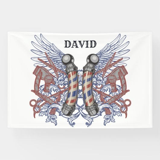 Banderoles Coiffeur de salon de coiffure Personnaliser (Horizontal)