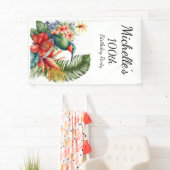 Banderoles Colibri floral tropical 100e anniversaire (En situation)