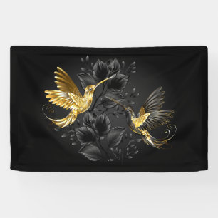 Banderoles Colibri noir et or
