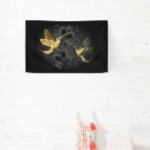 Banderoles Colibri noir et or (Insitu)