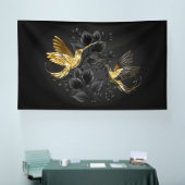 Banderoles Colibri noir et or (Salon professionnel)