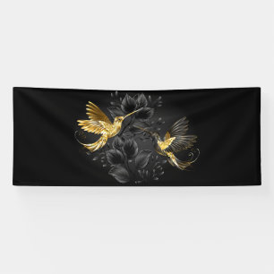 Banderoles Colibri noir et or