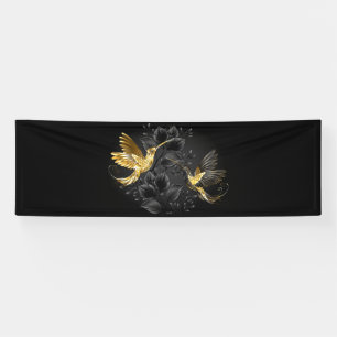 Banderoles Colibri noir et or