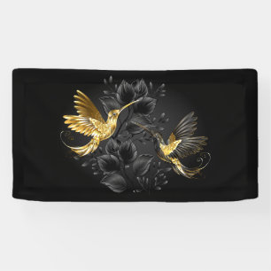 Banderoles Colibri noir et or