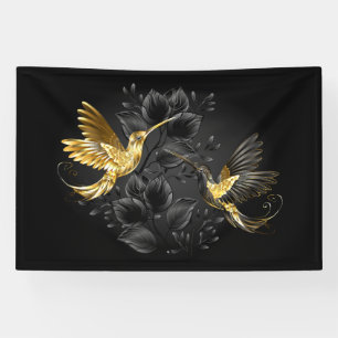 Banderoles Colibri noir et or