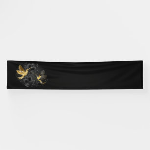 Banderoles Colibri noir et or