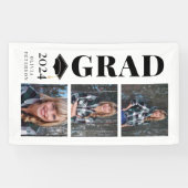 Banderoles Collage de photos Classe de 2024 Graduation (Horizontal)