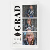 Banderoles Collage de photos Classe de 2024 Graduation (Vertical)