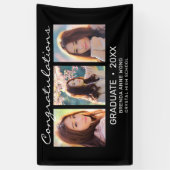 Banderoles Collage de photos de 3e année - Script blanc 2023 (Vertical)