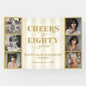 Banderoles Collage de photos de huit ans 80e anniversaire (Horizontal)