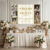 Banderoles Collage de photos de huit ans 80e anniversaire