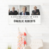 Banderoles Collage de photos funéraires modernes | Célébratio (En situation)