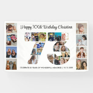 Banderoles Collage de photos numéro 73 pour la 73e fête d'ann