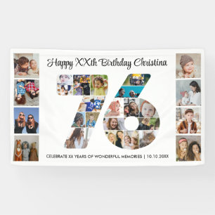 Banderoles Collage de photos numéro 76 pour la fête des 76 an