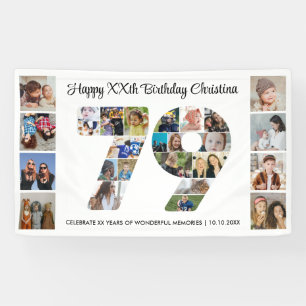 Banderoles Collage de photos numéro 79 pour la 79e fête d'ann